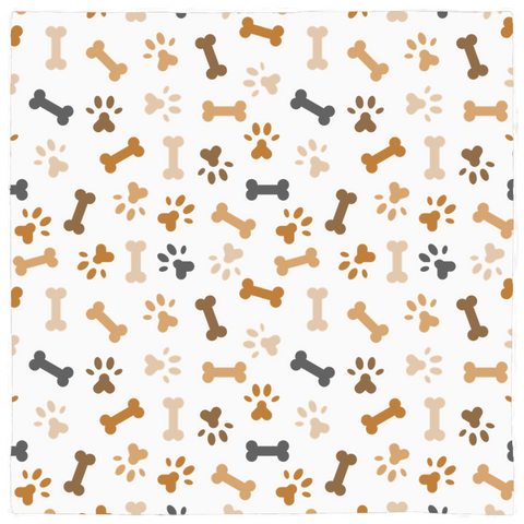 Image of Cute Paw Print and Bones Bandana for dog lovers
