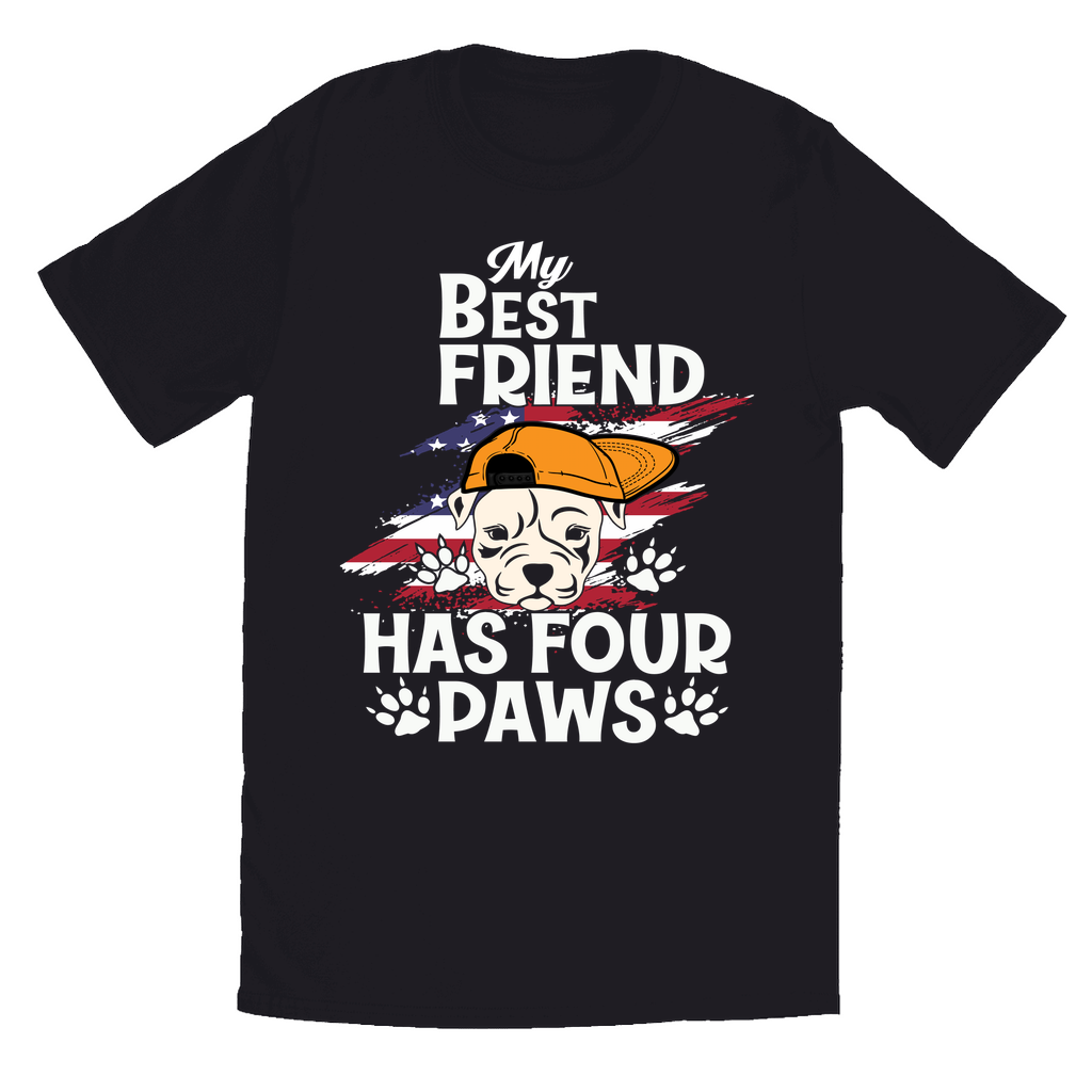 Black T-Shirt | "My Best Friend Has Four Paws"