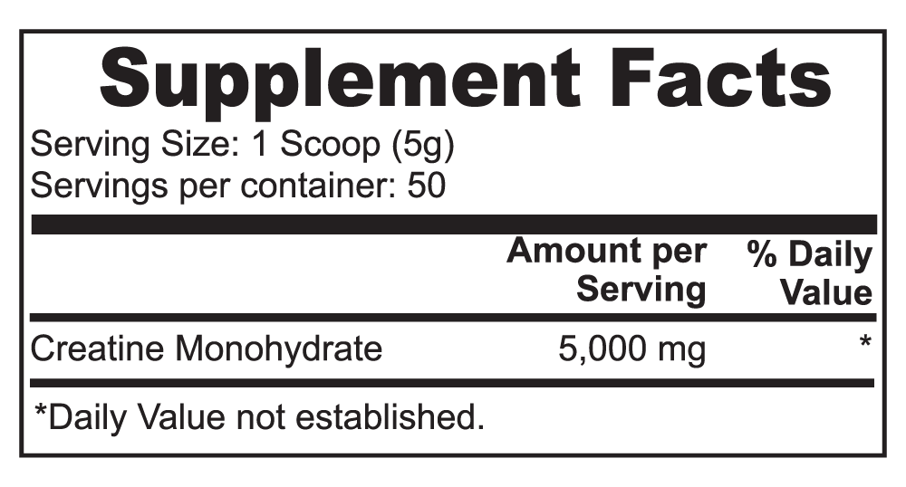 Creatine Monohydrate 50 Servings