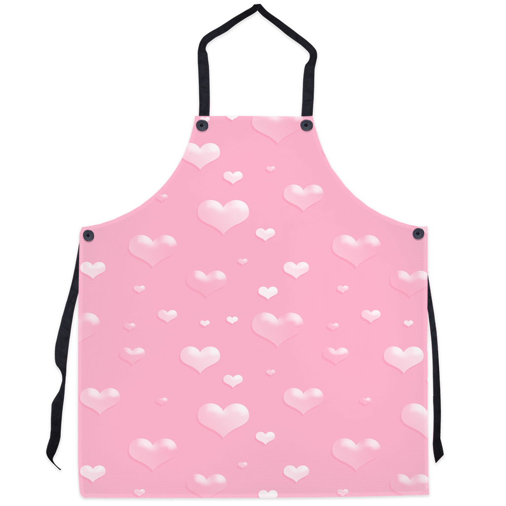 Pink Apron with Hearts Aprons
