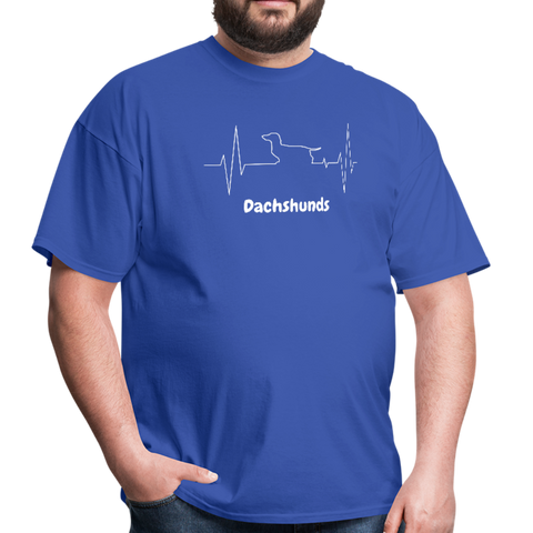 Image of I love dachshunds Men's T-Shirt - royal blue