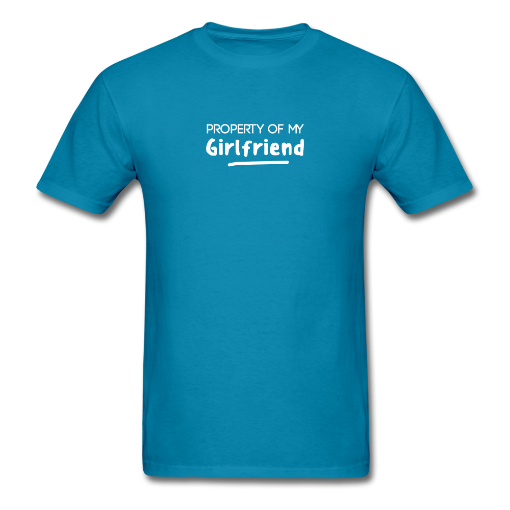 Property of my girlfriend Men's T-Shirt - turquoise