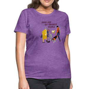 Dogs are My favorite People Women's T-Shirt - purple heather