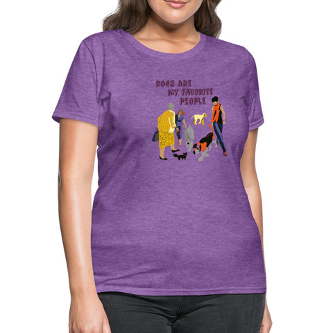 Image of Dogs are My favorite People Women's T-Shirt - purple heather