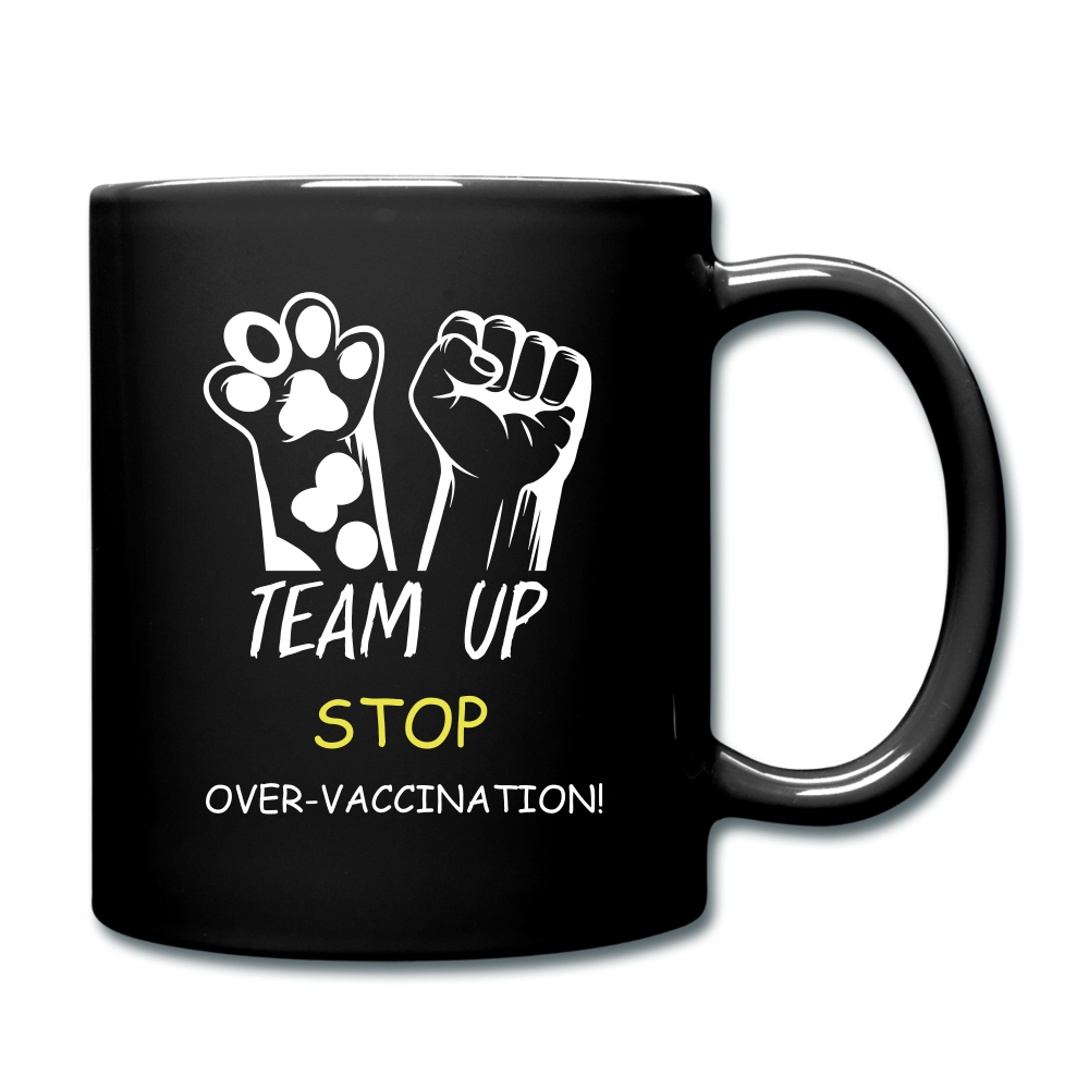 Team Up Stop Over-Vaccination Full Color Mug - black