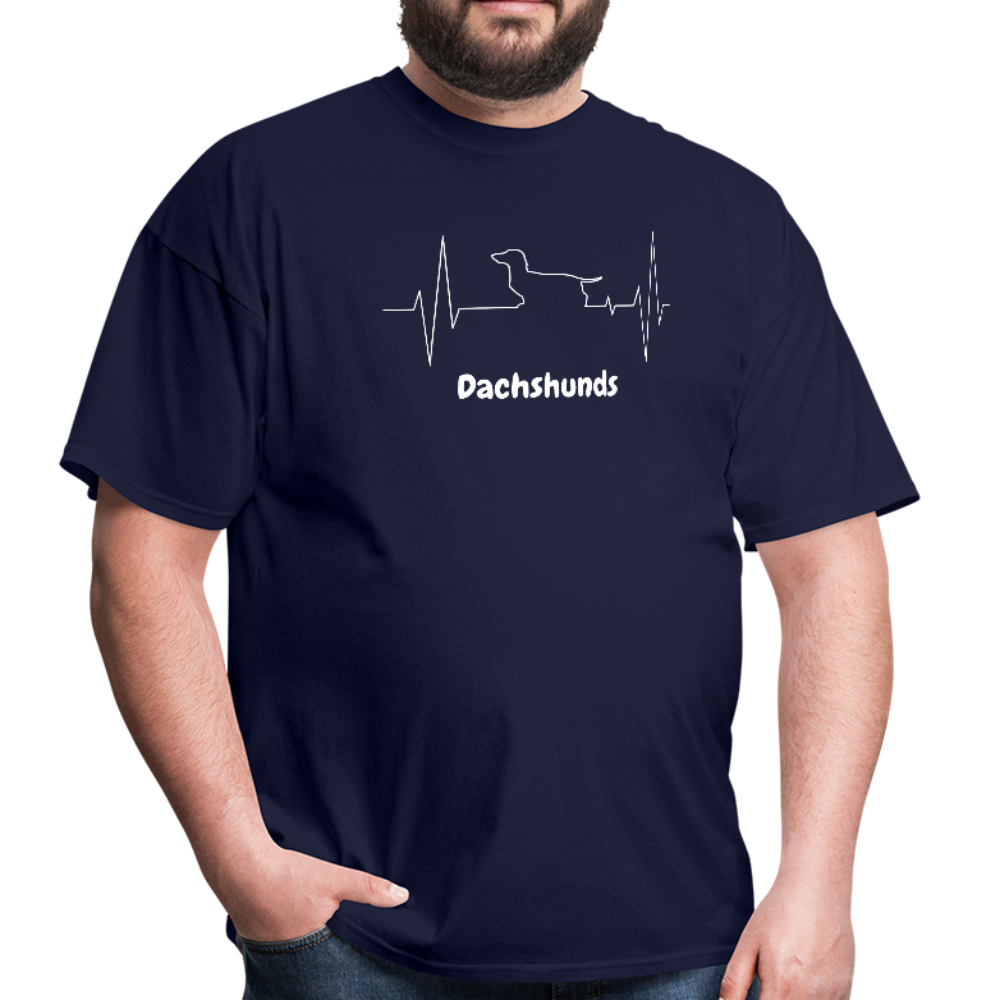 I love dachshunds Men's T-Shirt - navy