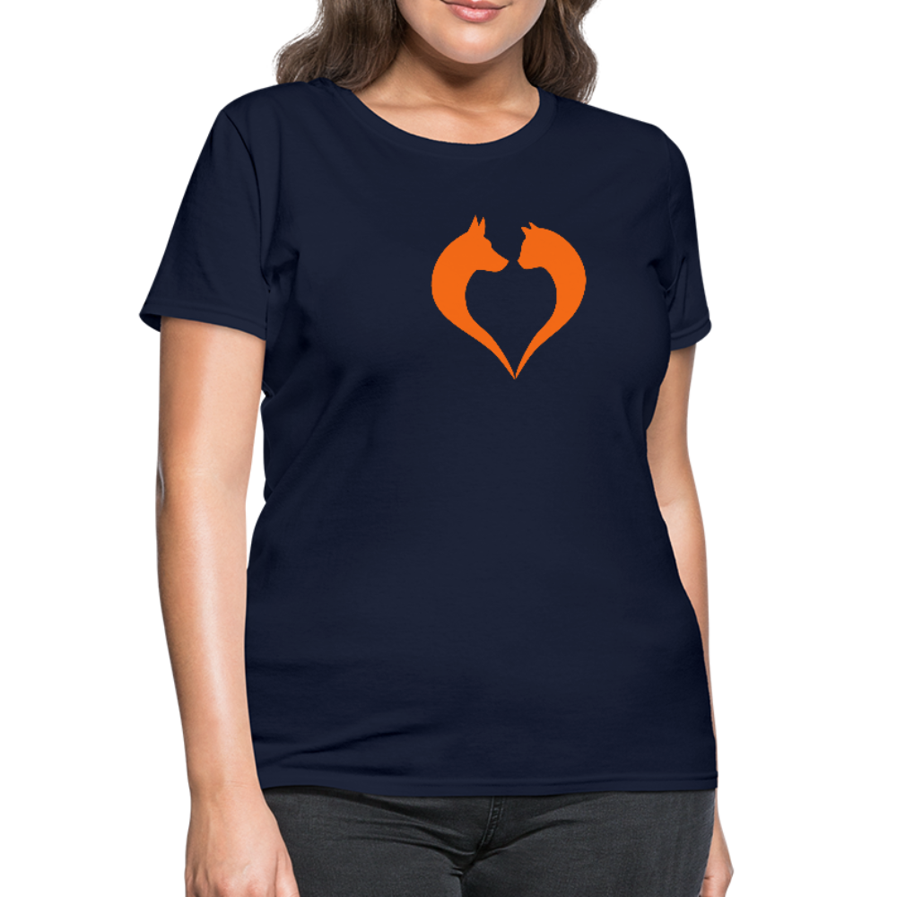 I love dogs and cats Women's T-Shirt - navy
