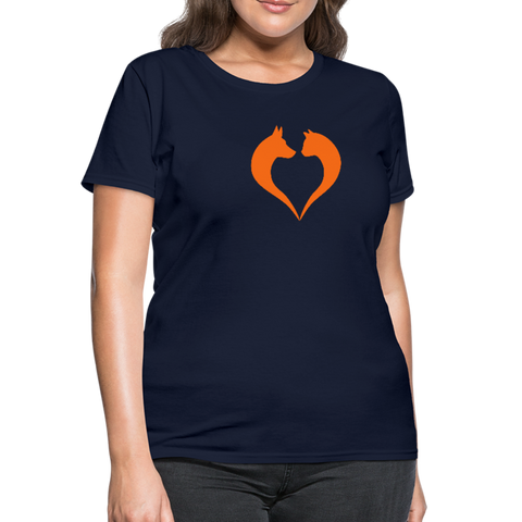 Image of I love dogs and cats Women's T-Shirt - navy