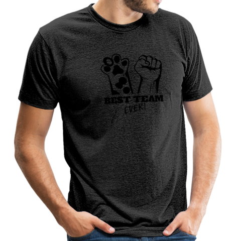 Image of Beast Feeding Ever Unisex Tri-Blend T-Shirt - heather black