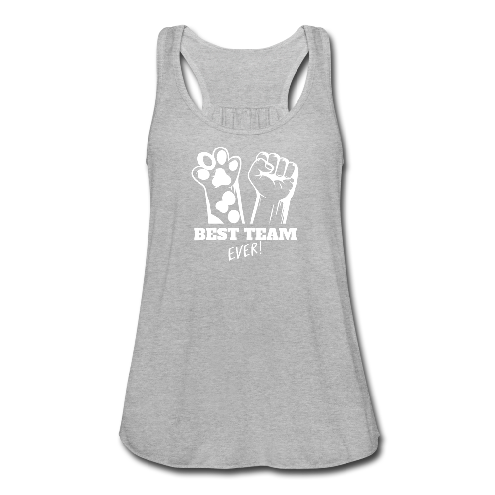 Best Team Ever Women's Flowy Tank Top by Bella - heather gray