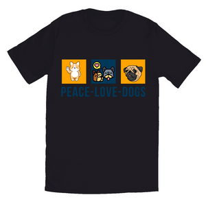 Black and White T-Shirts | Peace-Love-Dogs
