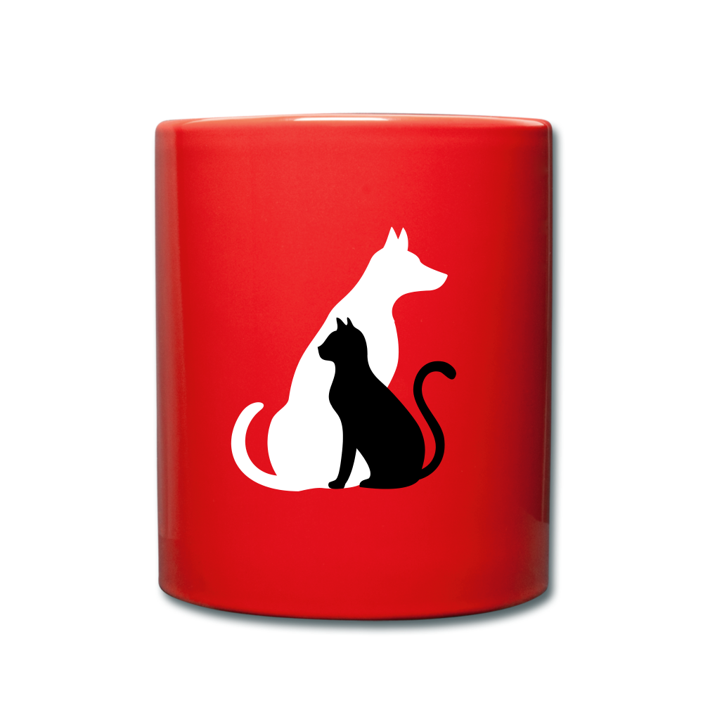 Love My Pets Full Color Mug - red