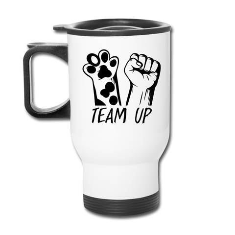 Image of Team Up Travel Mug - white