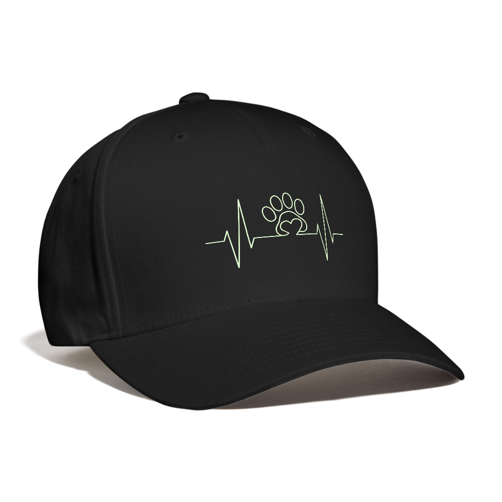 My Heart Beats for Animals Baseball Cap - black