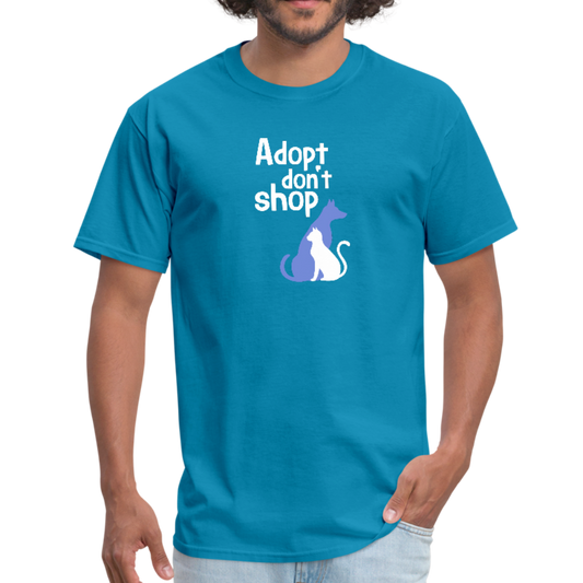 Adopt Don't Shop Men's T-Shirt - turquoise