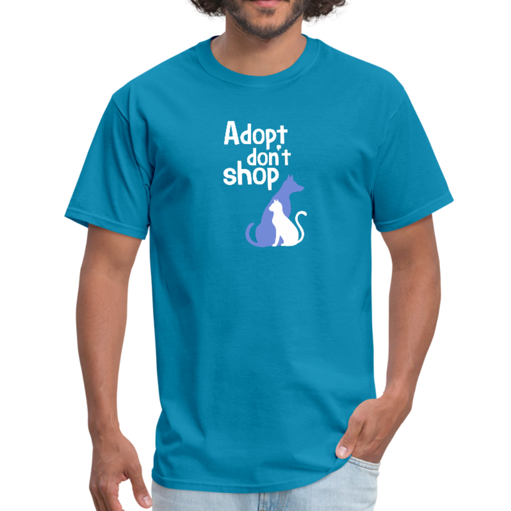 Adopt Don't Shop Men's T-Shirt - turquoise