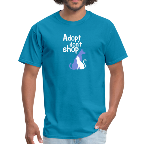 Image of Adopt Don't Shop Men's T-Shirt - turquoise