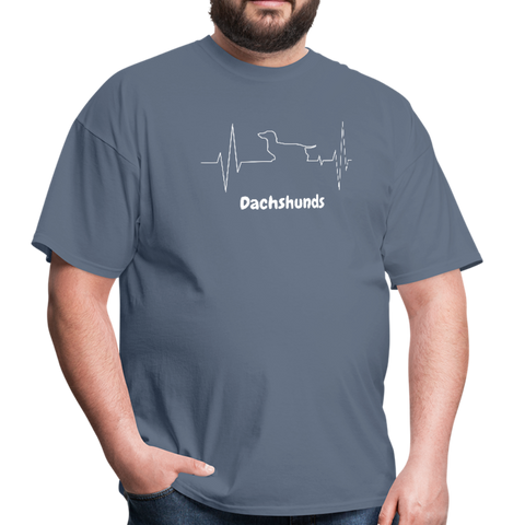 Image of I love dachshunds Men's T-Shirt - denim