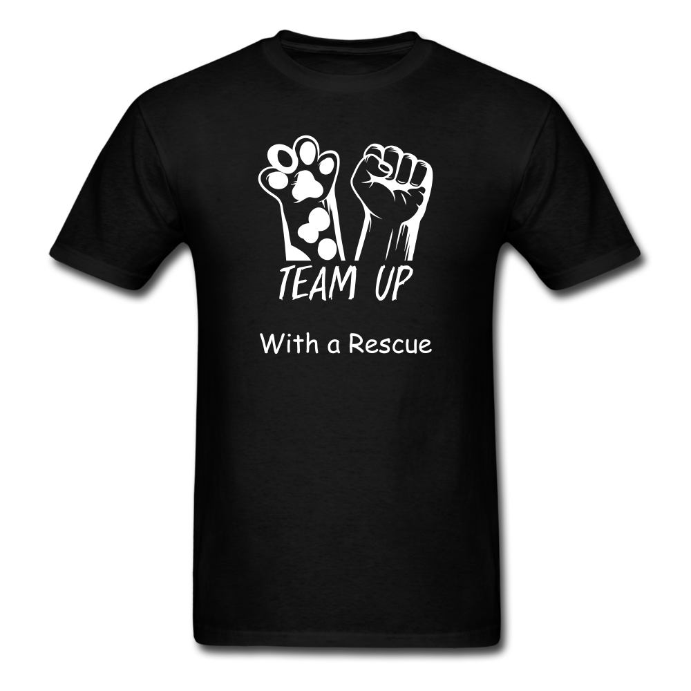 Team Up with a Rescue Men's T-Shirt - black