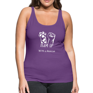 Team Up with a Rescue - Women’s Premium Tank Top - purple