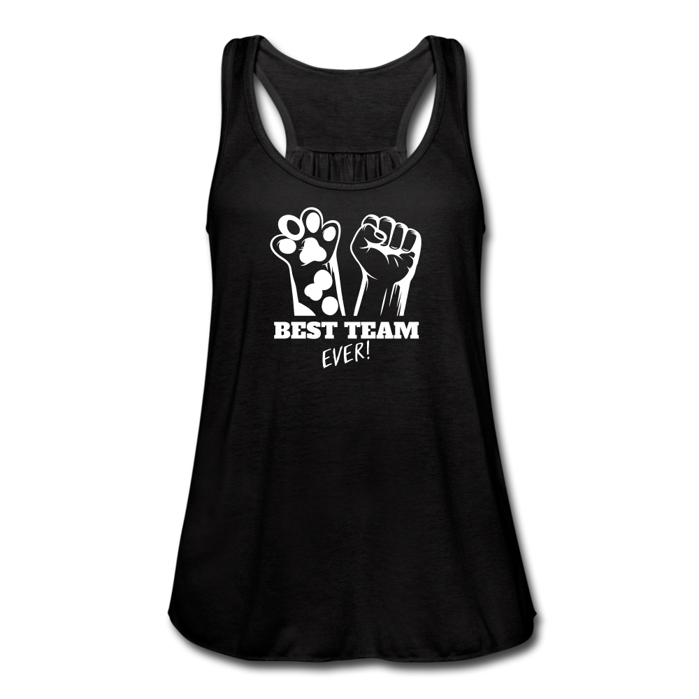 Best Team Ever Women's Flowy Tank Top by Bella - black