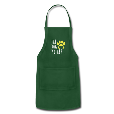 Image of The Dog Mother Apron Adjustable Apron - forest green