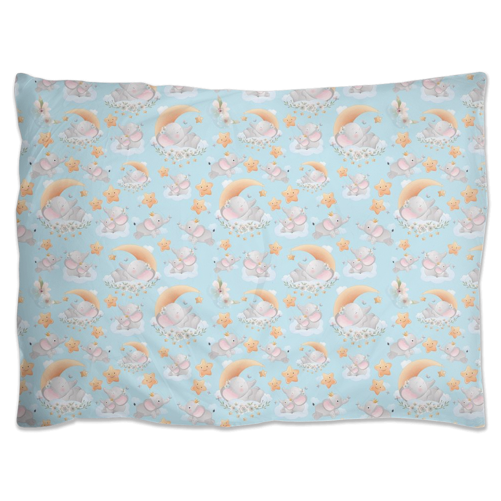 Pillow Shams with Cute Sleeping Elephant Design
