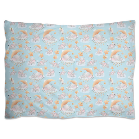 Image of Pillow Shams with Cute Sleeping Elephant Design