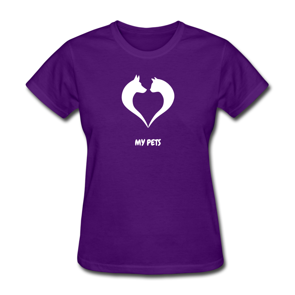 Love My Pets Women's T-Shirt - purple