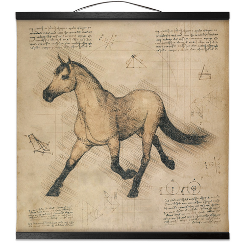 Image of Running Horse Drawing Hanging Canvas Prints