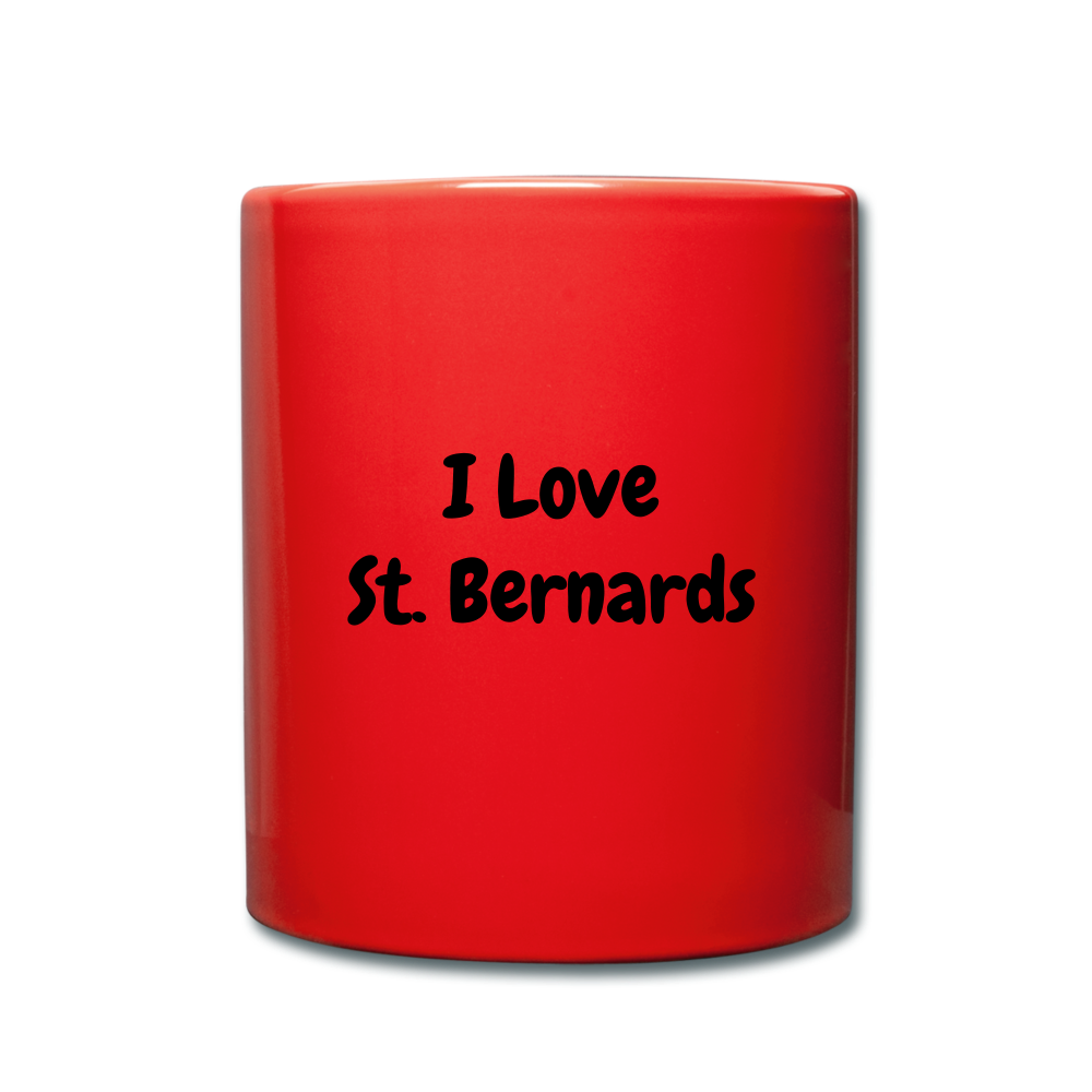 St. Bernard Lovers Coffee Mug - red