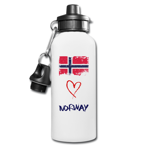 Love Norway Water Bottle - white