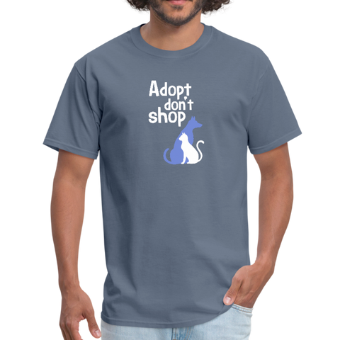 Image of Adopt Don't Shop Men's T-Shirt - denim