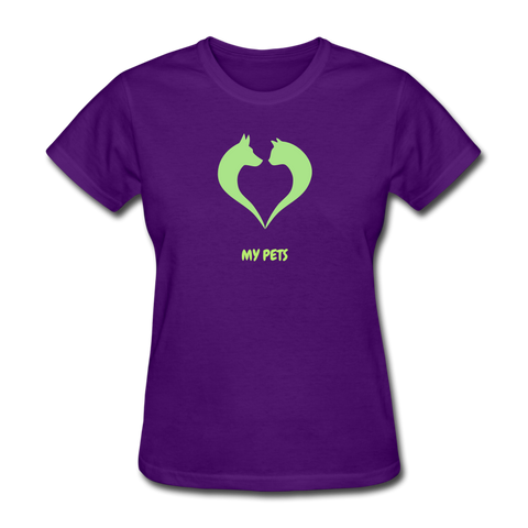 Image of Love My Pets Women's T-Shirt - purple