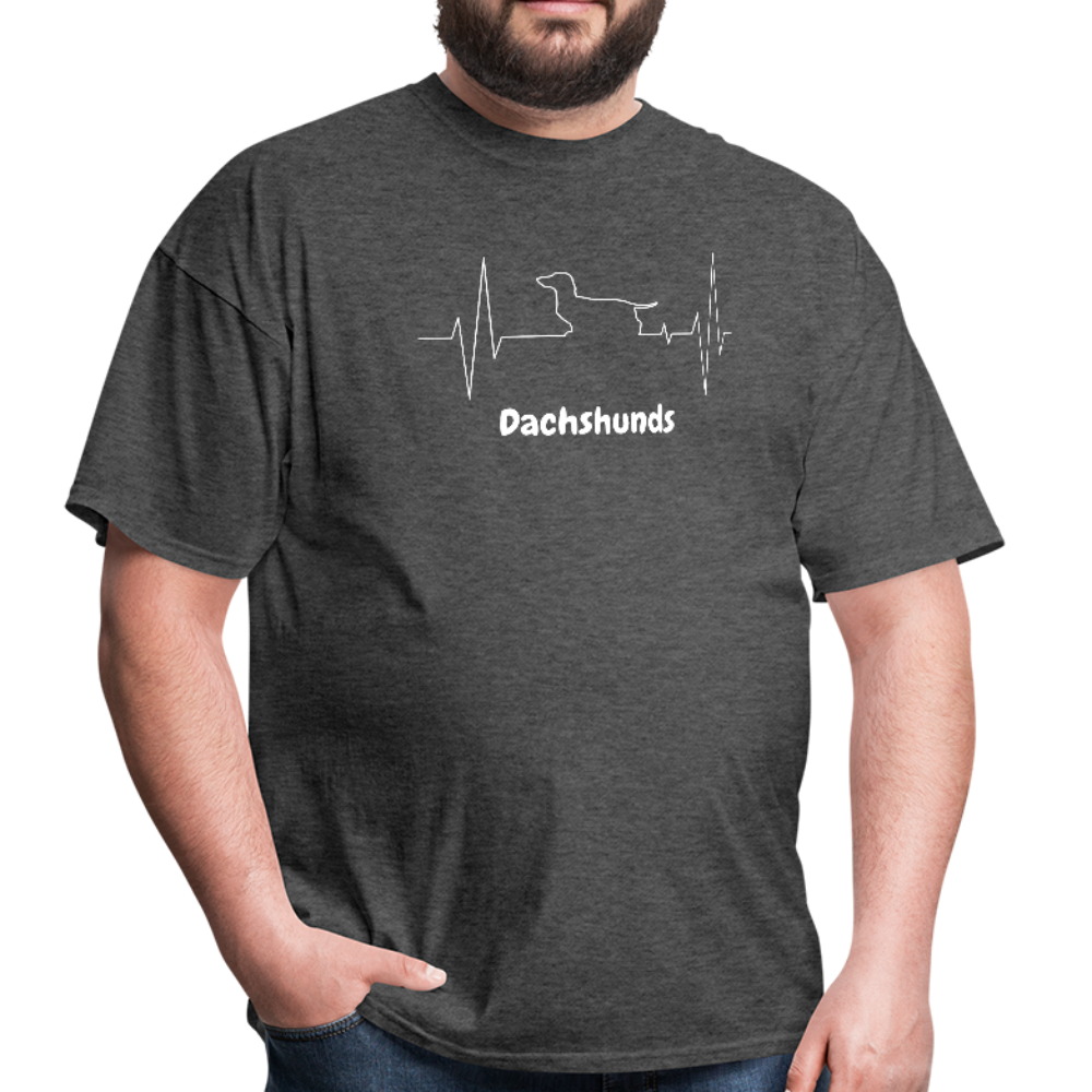 I love dachshunds Men's T-Shirt - heather black
