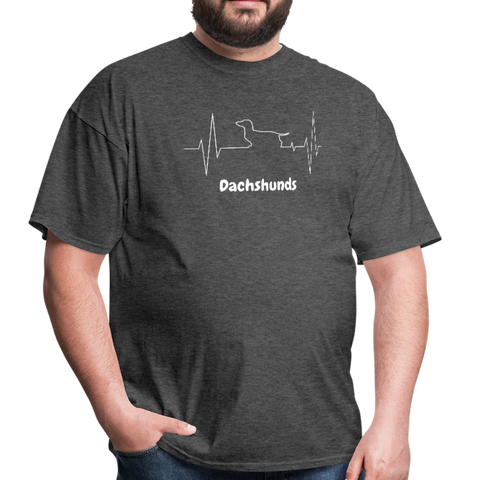 Image of I love dachshunds Men's T-Shirt - heather black