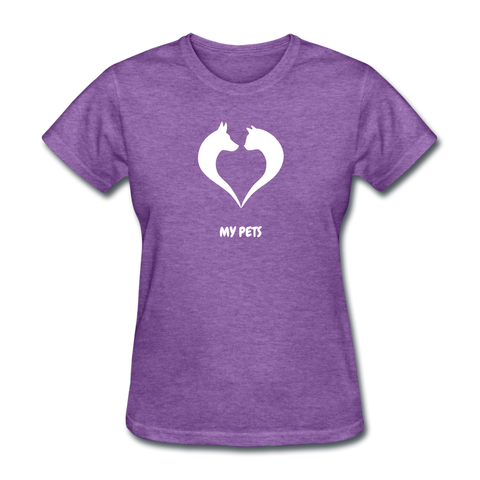 Image of Love My Pets Women's T-Shirt - purple heather