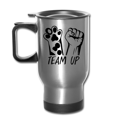 Image of Team Up Travel Mug - silver