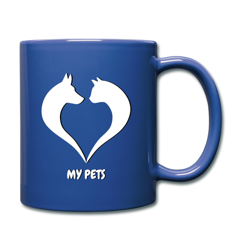 Love my pets Full Color Mug - royal blue
