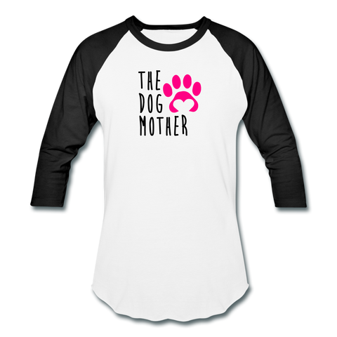 Image of The Dog Mother - Baseball T-Shirt - white/black