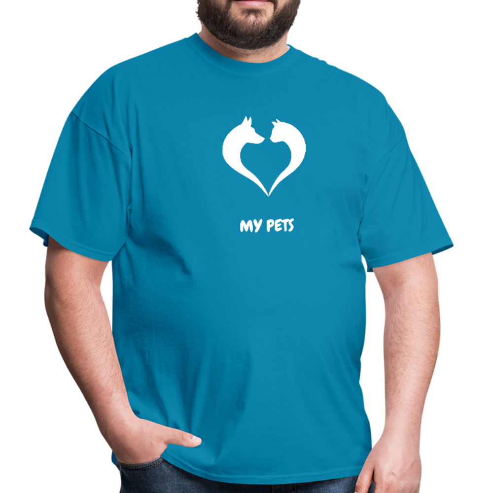 Love my pets - Men's T-Shirt - turquoise