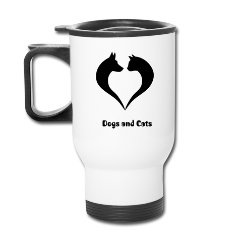 Image of I love Dogs and Cats Travel Mug - white