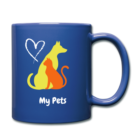 Image of I love my pets Full Color Mug - royal blue