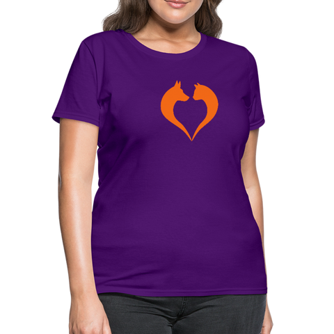 Image of I love dogs and cats Women's T-Shirt - purple