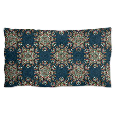 Image of Dark Teal Boho Pattern Pillow Shams