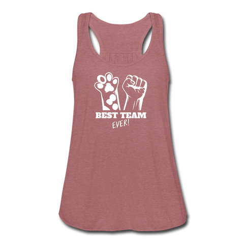 Image of Best Team Ever Women's Flowy Tank Top by Bella - mauve