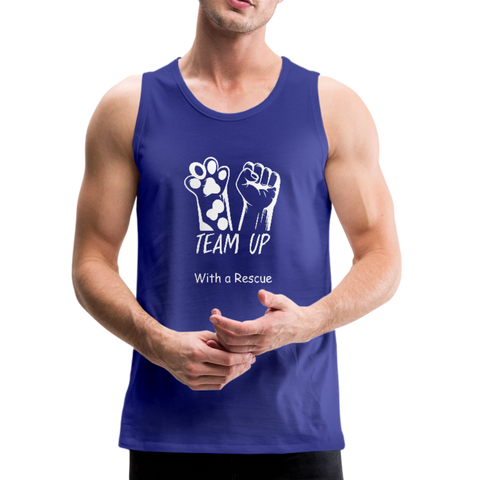 Team Up with a Rescue - Men’s Premium Tank - royal blue