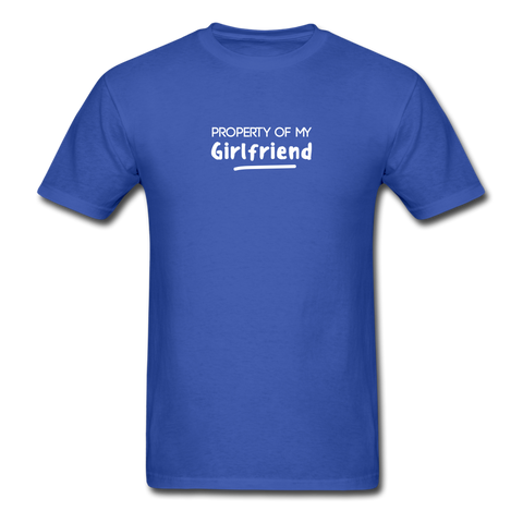 Image of Property of my girlfriend Men's T-Shirt - royal blue