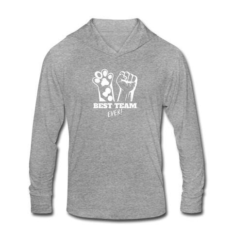 Best Team Ever Unisex Tri-Blend Hoodie Shirt - heather gray