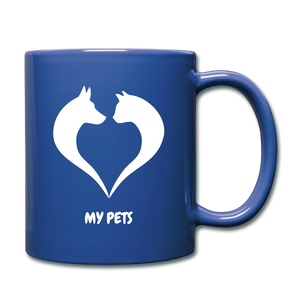 Love My Pets Full Color Mug - royal blue